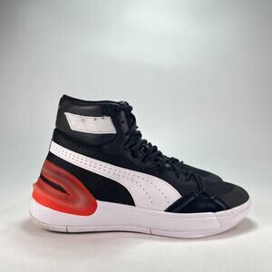 PUMA Sky Modern Basketball Shoes High Top Black/White/Red-Men’s Size 12